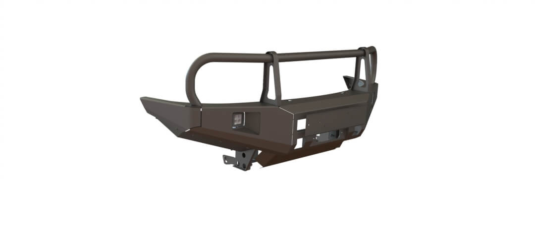 Бампер силовой передний STC Mitsubishi Pajero Sport 2008-2015/L200 2013-2015 c защитой фар и противотуманными фарами — изображение 3