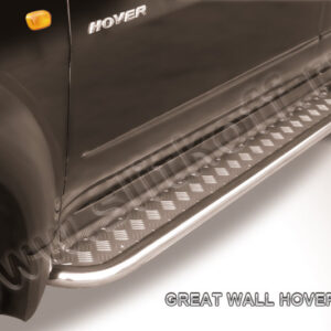 Защита порогов d42 с листом Great Wall Hover 2008