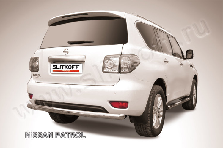 Защита заднего бампера d76 Nissan Patrol (2010-2014)