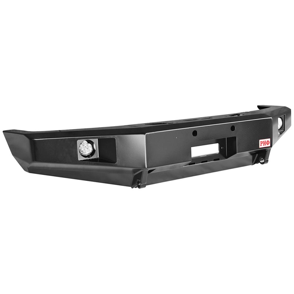 Бампер РИФ передний Toyota Land Cruiser 76/78 2007+ c доп. фарами с площадкой под лебедку