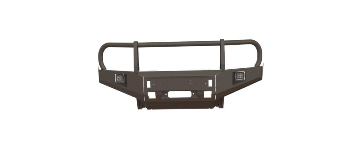 Бампер силовой передний STC Mitsubishi Pajero Sport 2008-2015/L200 2013-2015 c защитой фар и противотуманными фарами — изображение 2