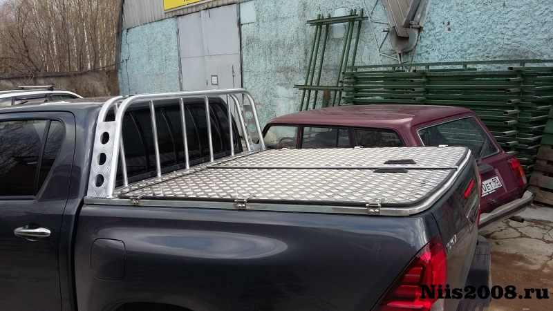 Крышка кузова Toyota Hilux 2015+ распашная, алюминий НИИС — изображение 2