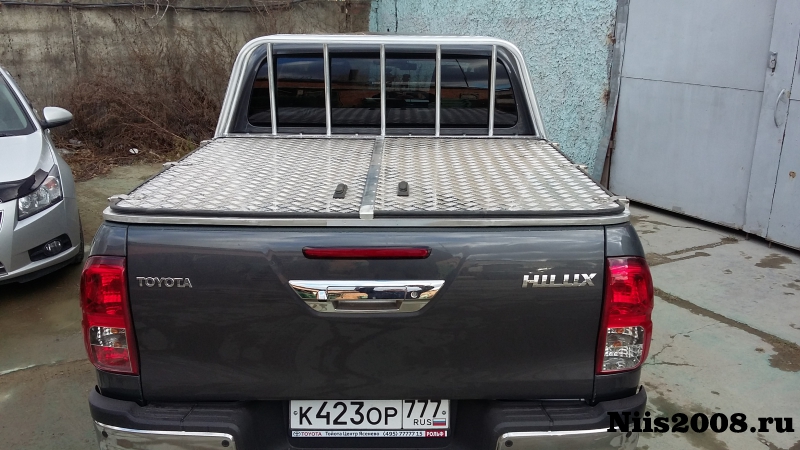 Крышка кузова Toyota Hilux 2015+ распашная, алюминий НИИС — изображение 3