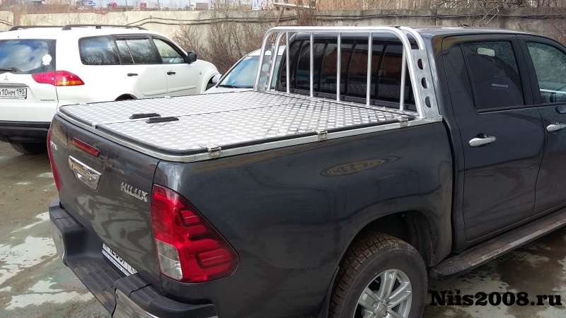 Крышка кузова Toyota Hilux 2015+ распашная, алюминий НИИС — изображение 4