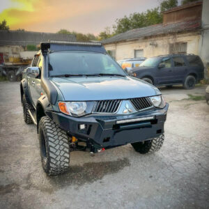 Бампер силовой передний STC тип Revo Mitsubishi L200 2006-2015 защитная дуга, птф, дальний свет