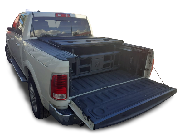 Жесткая трехсекционная крышка Dodge Ram 6.4 (2009+) c Ram Box — изображение 2