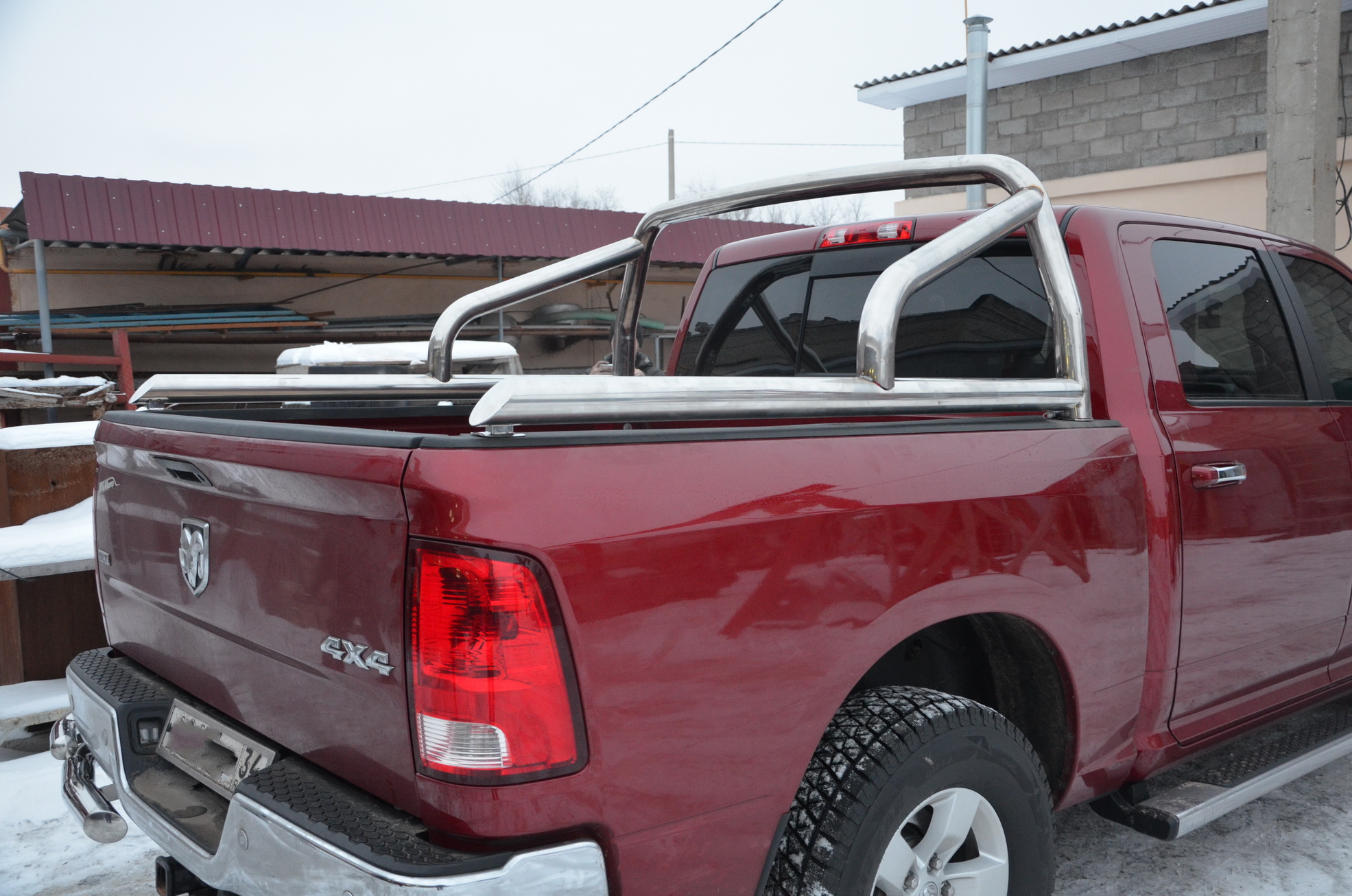 Защита кузова пикапа Dodge RAM 1500 труба Ø76