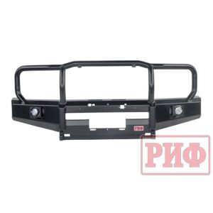 Бампер РИФ передний Toyota Land Cruiser 76/78 2007+ c доп. фарами и защит. дугой, под штат. лебедку