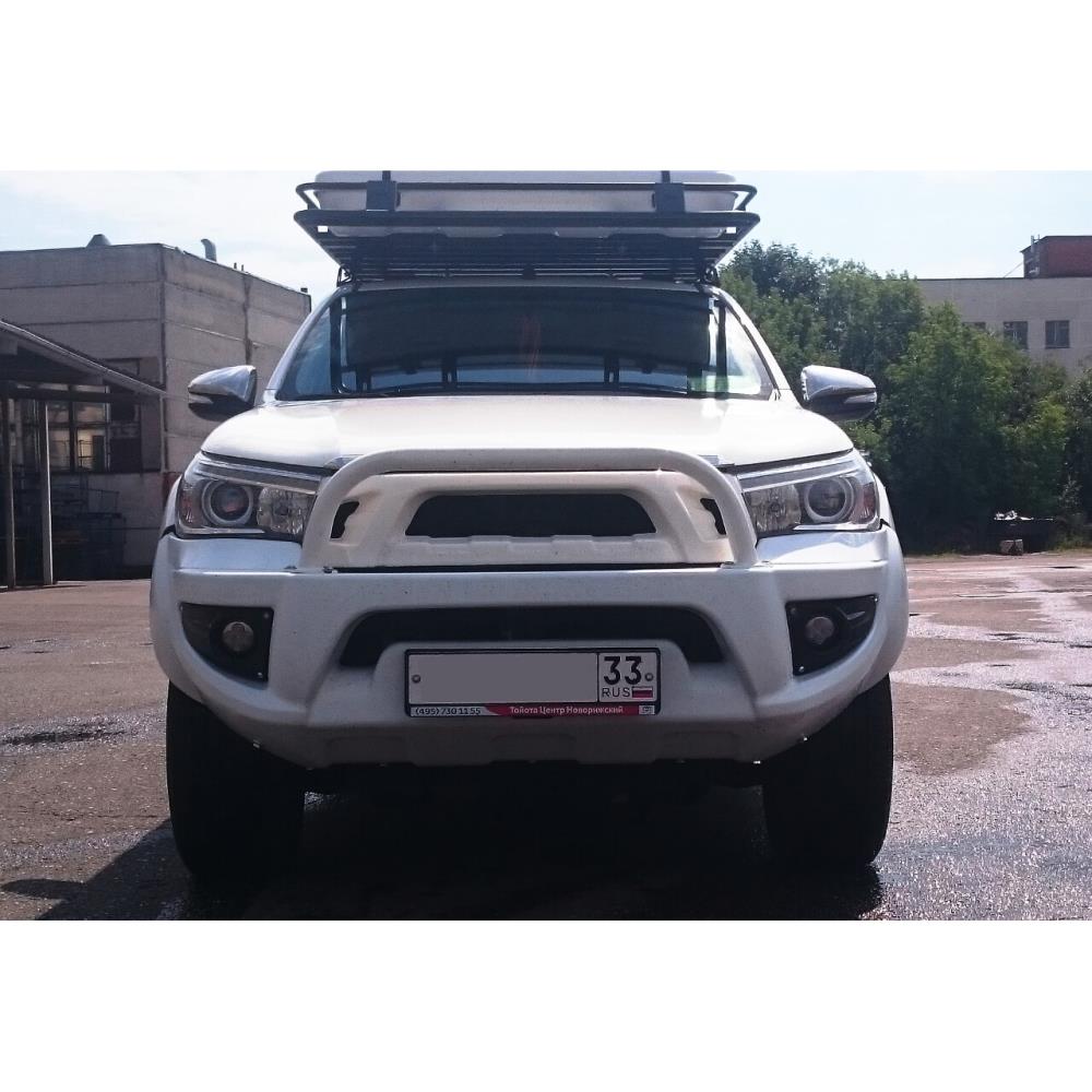 Бампер АВС-ДИЗАЙН ПЕРЕДНИЙ TOYOTA HILUX REVO 2015-07.2018 (базовый, без оптики)(белый)