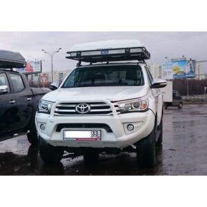 Бампер АВС-Дизайн передний TOYOTA HILUX REVO 2015-07.2018 (с оптикой) (черный)
