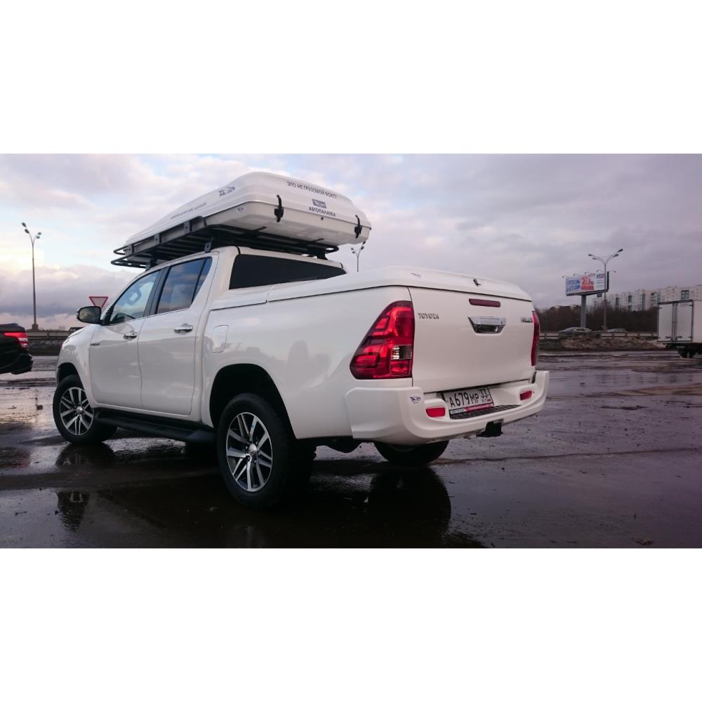 Бампер АВС-Дизайн задний с квадратом под дополнительное оборудование Toyota Hilux 2015- (под покраску) — изображение 3