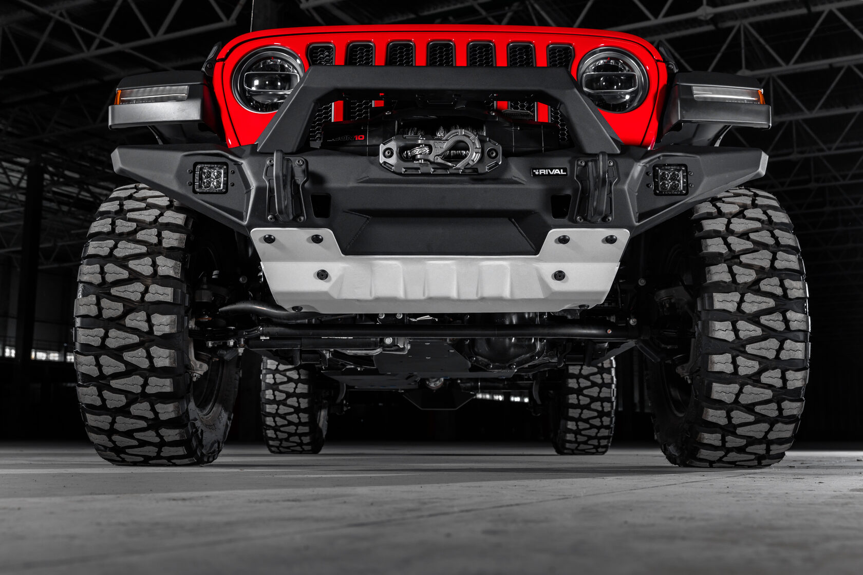 БАМПЕР СИЛОВОЙ ПЕРЕДНИЙ RIVAL АЛЮМИНИЕВЫЙ ДЛЯ JEEP WRANGLER JL — изображение 2