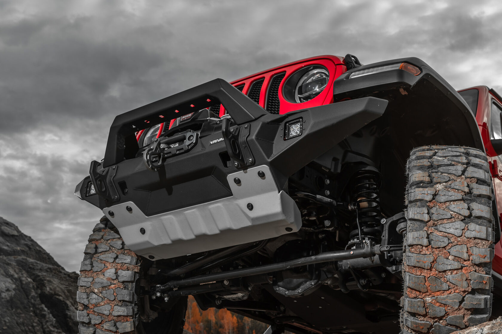 БАМПЕР СИЛОВОЙ ПЕРЕДНИЙ RIVAL АЛЮМИНИЕВЫЙ ДЛЯ JEEP WRANGLER JL — изображение 15