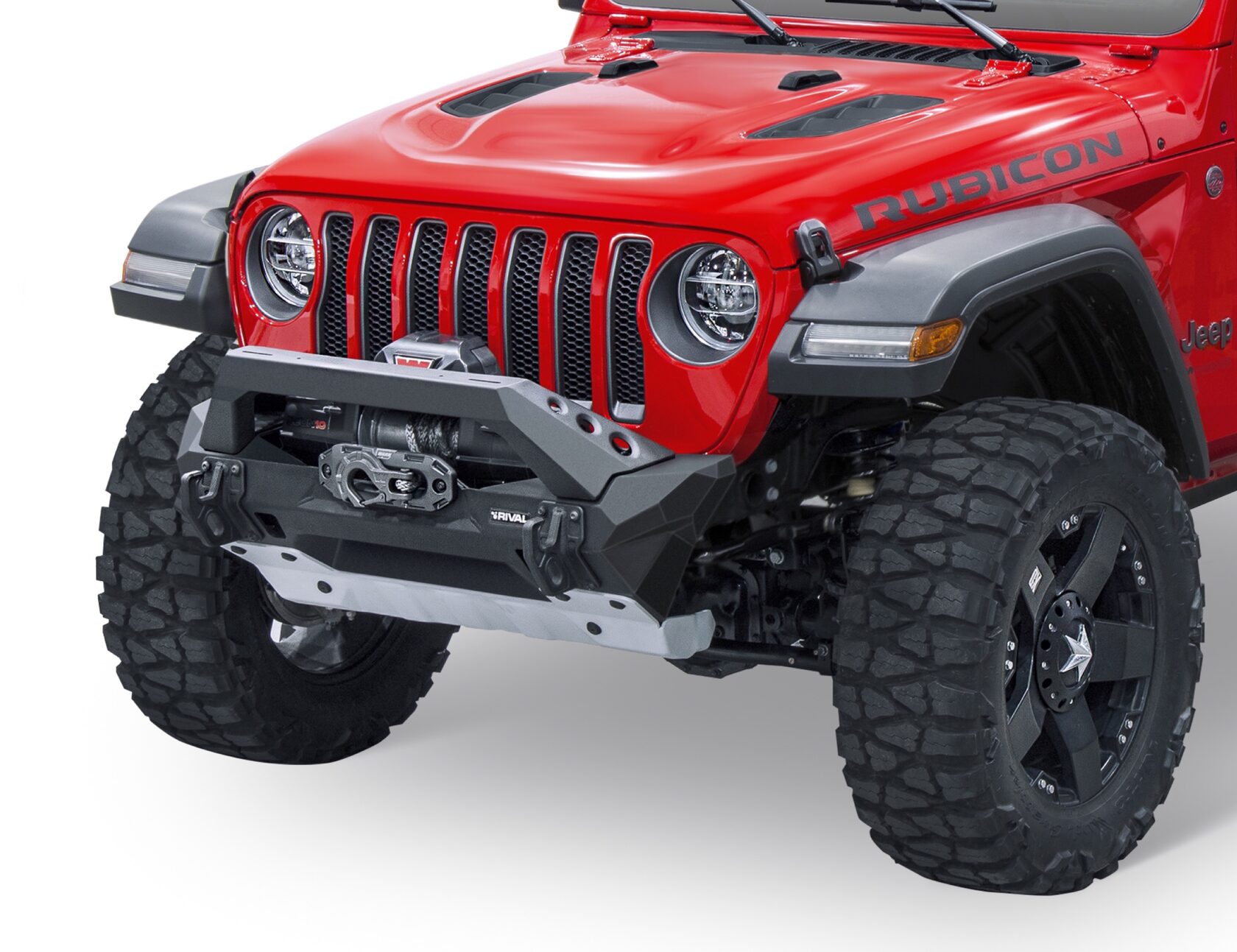 RIVAL ALUMINUM FRONT STUBBY BUMPER FOR JEEP WRANGLER (JL, JK, JT - except Mojave) — изображение 5