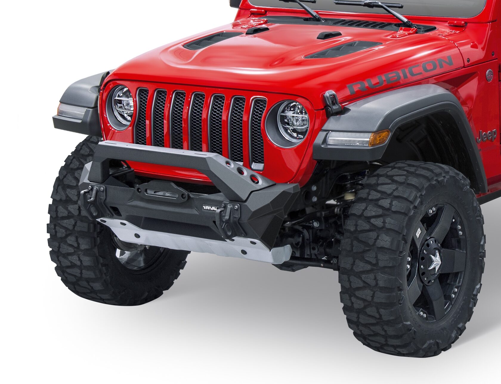 RIVAL ALUMINUM FRONT STUBBY BUMPER FOR JEEP WRANGLER (JL, JK, JT - except Mojave) — изображение 7