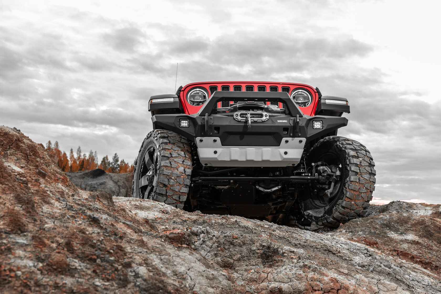 БАМПЕР СИЛОВОЙ ПЕРЕДНИЙ RIVAL АЛЮМИНИЕВЫЙ ДЛЯ JEEP WRANGLER JL — изображение 4