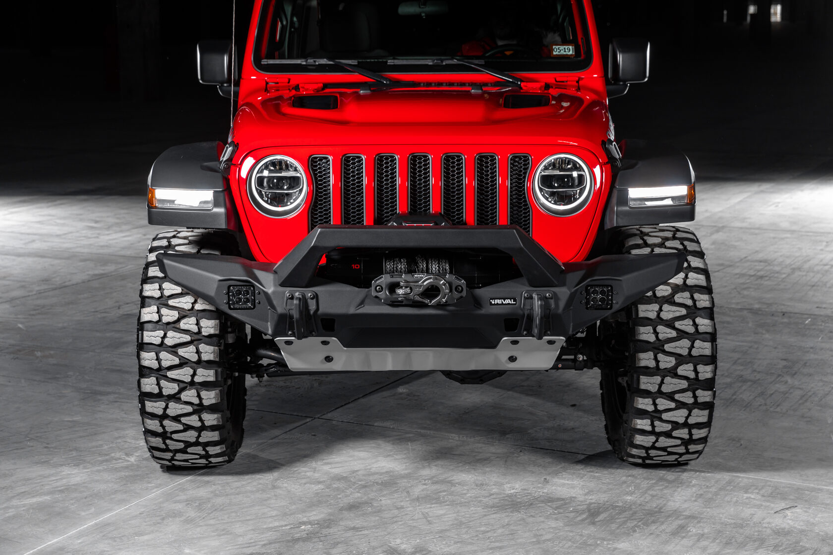 БАМПЕР СИЛОВОЙ ПЕРЕДНИЙ RIVAL АЛЮМИНИЕВЫЙ ДЛЯ JEEP WRANGLER JL