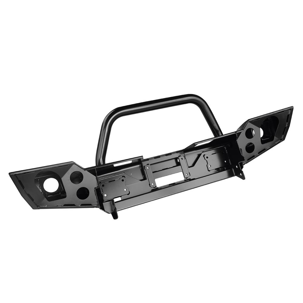 Бампер РИФ силовой передний Jeep Wrangler JK 2007-2018 с доп. фарами и центральной защитной дугой — изображение 2
