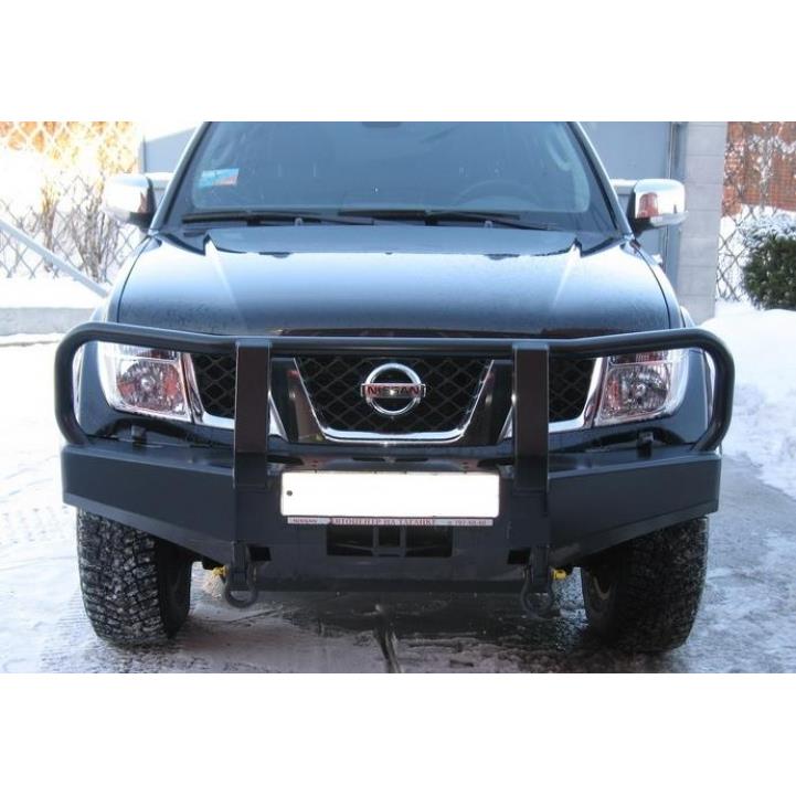 Бампер РИФ силовой передний Nissan Navara D40/Pathfinder R51 (2004-2009) с защитной дугой — изображение 3