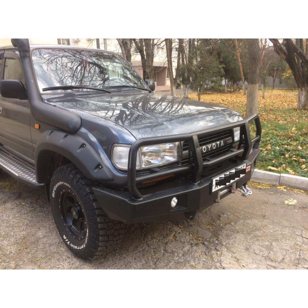 Бампер РИФ силовой передний Toyota Land Cruiser 100 до 2002 с доп. фарами и защитной дугой — изображение 3