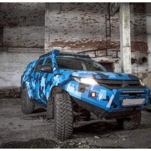 Бампер силовой передний STC Mitsubishi L200 2019+ c защитной дугой, противотуманными фарами и балкой дальнего света
