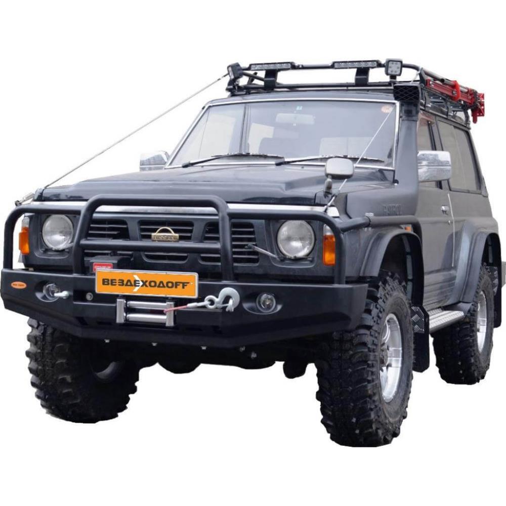 Бампер силовой передний Nissan Patrol/Safary Y60 с кенгурином — изображение 2