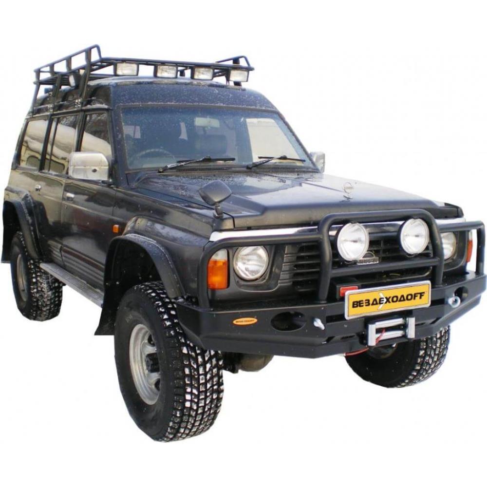 Бампер силовой передний Nissan Patrol/Safary Y60 с кенгурином — изображение 3