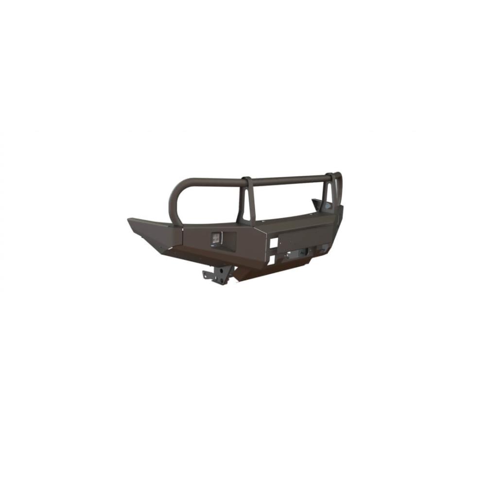 Бампер силовой передний STC Mitsubishi Pajero Sport/L200 2008-2015 c защитой фар и противотуманными фарами