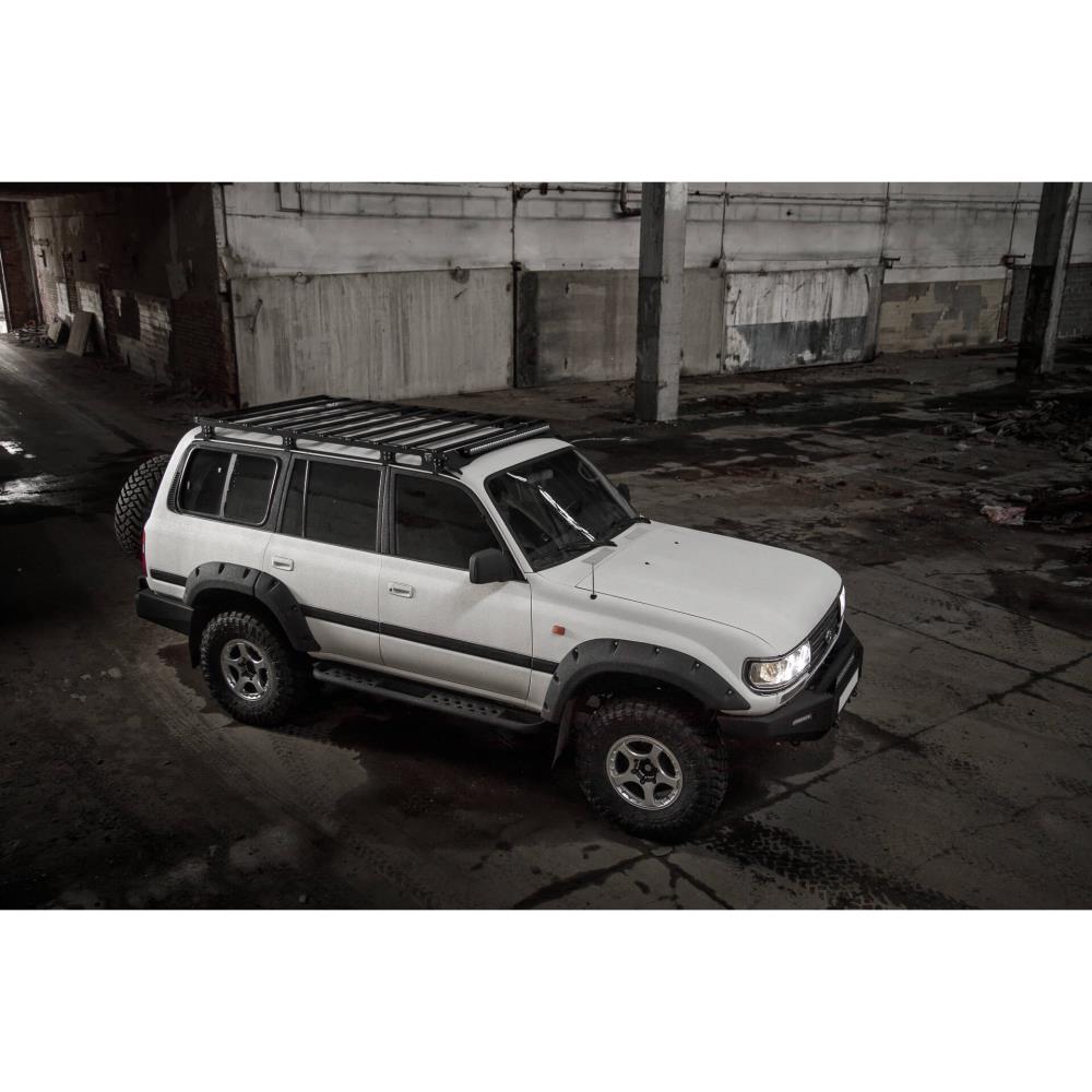 Бампер силовой передний STC Toyota Land Cruiser 80 с защитной дугой и противотуманными фарами — изображение 3