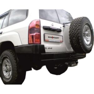 Бампер силовой задний Nissan Patrol Y61 с калиткой запасного колеса