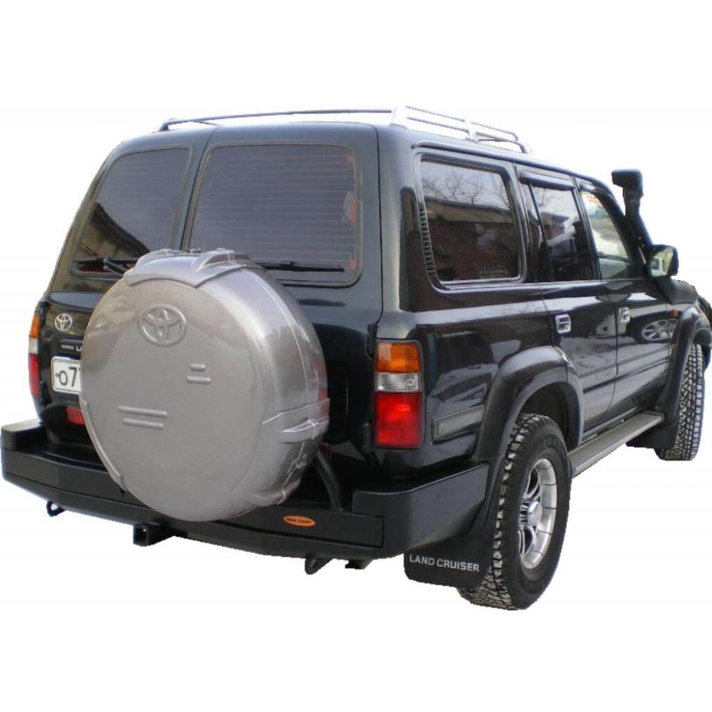 Бампер силовой задний Toyota Land Cruiser 80 с калиткой запасного колеса