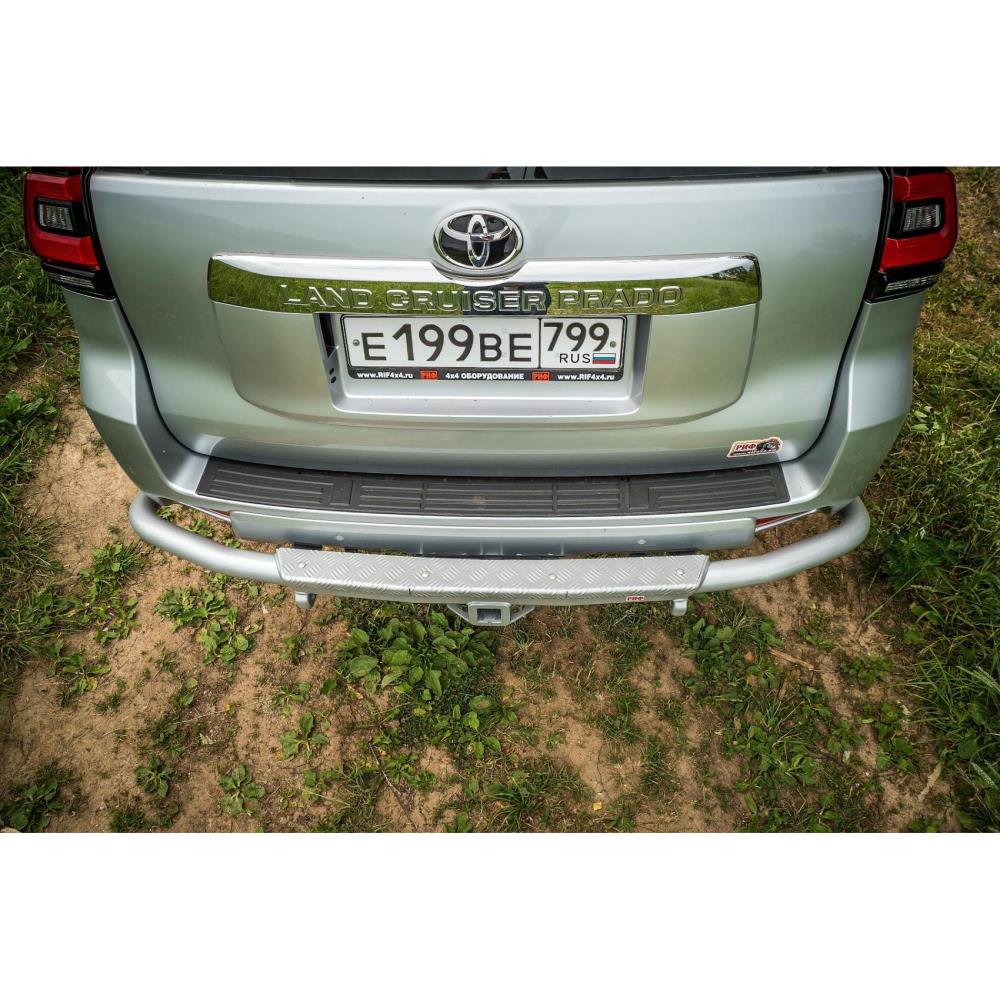 Бампер РИФ силовой задний Toyota Land Cruiser Prado 150 c квадратом под фаркоп — изображение 7