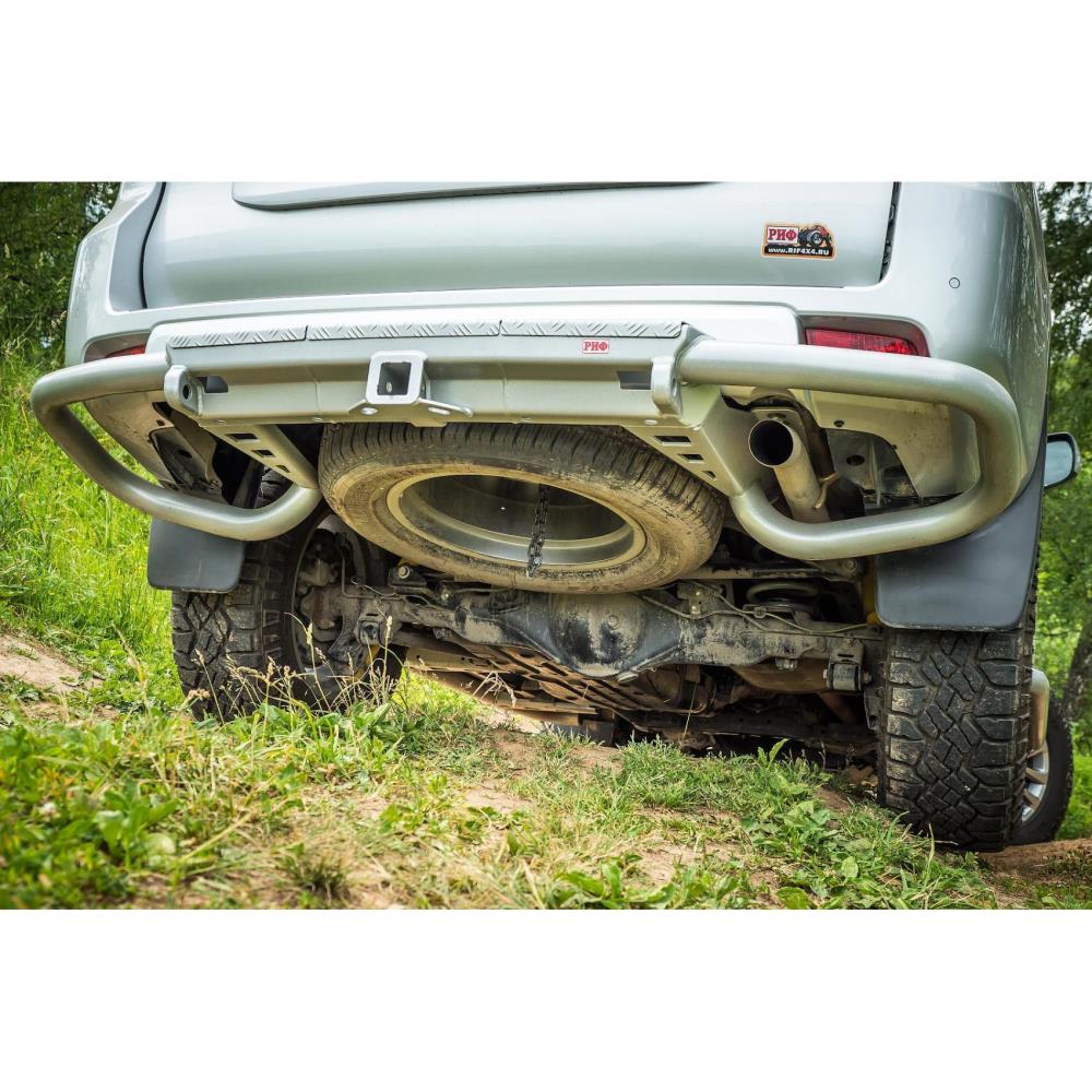 Бампер РИФ силовой задний Toyota Land Cruiser Prado 150 c квадратом под фаркоп — изображение 8