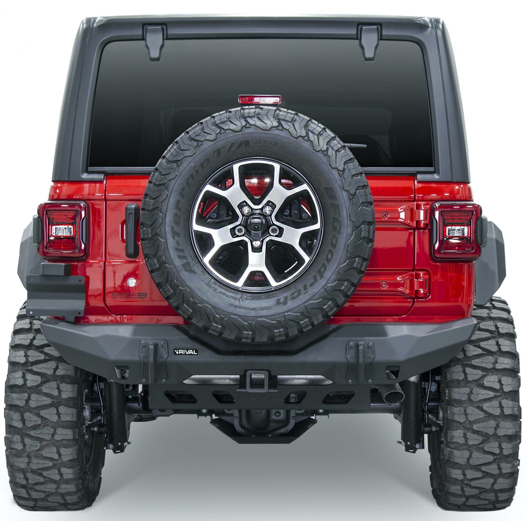 БАМПЕР СИЛОВОЙ ЗАДНИЙ RIVAL АЛЮМИНИЕВЫЙ ДЛЯ JEEP WRANGLER JL, КОРОТКИЙ