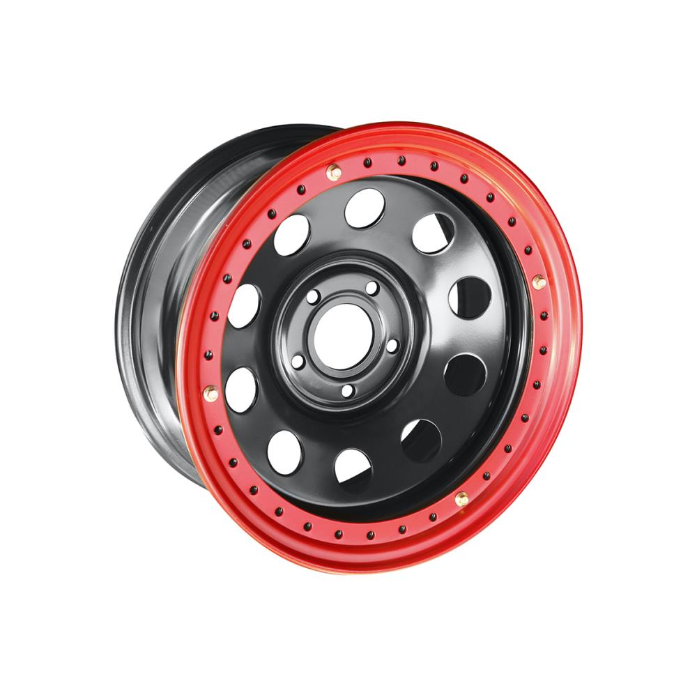 Диск усиленный JEEP стальной черный 5х127 8xR17 d75 ET-0 с бедлоком (красный) (1780-52775BL-0 BD-R)