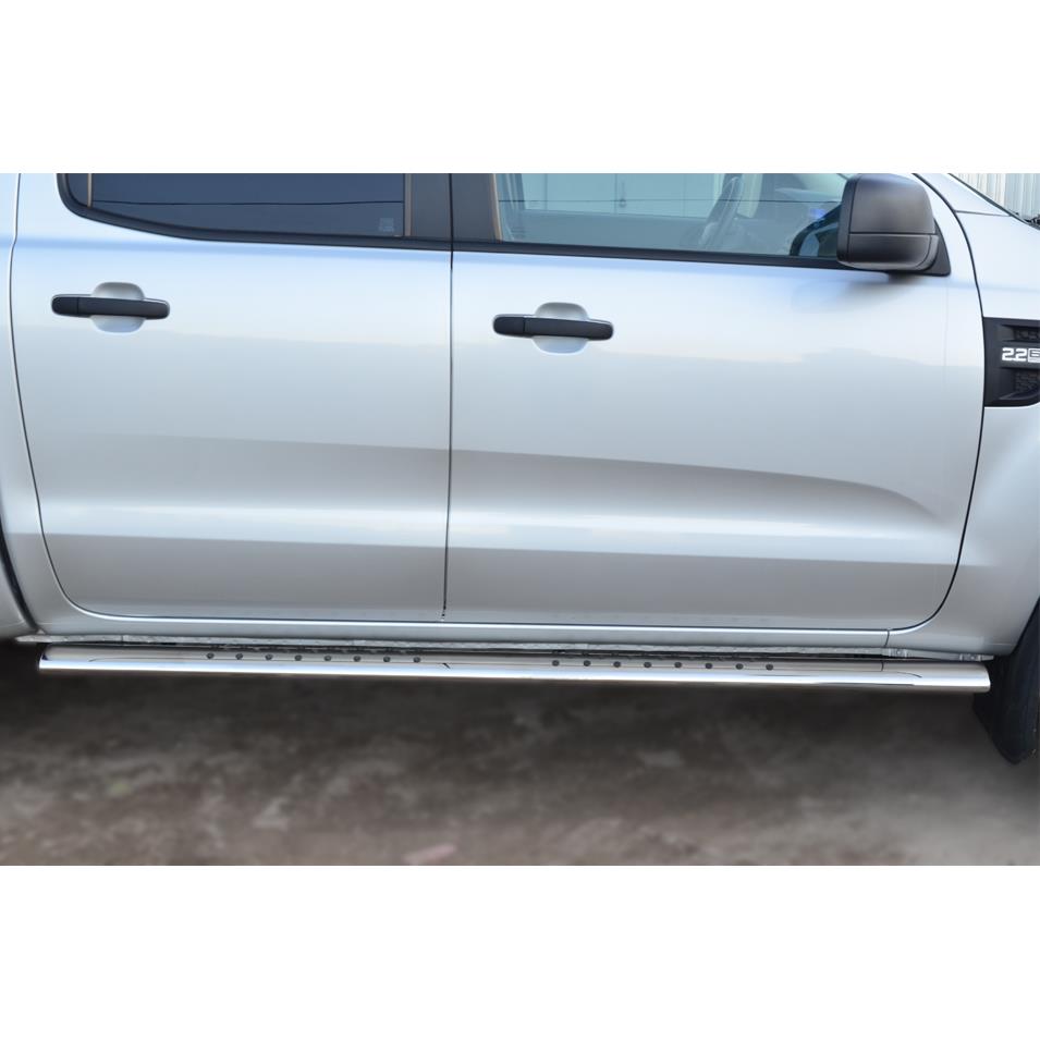 Ford Ranger 2012-2015 Пороги труба d120x60 с проступью — изображение 4