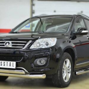Great Wall Hover H6 2012-2013 Пороги труба d76 с накладкой (вариант 3)