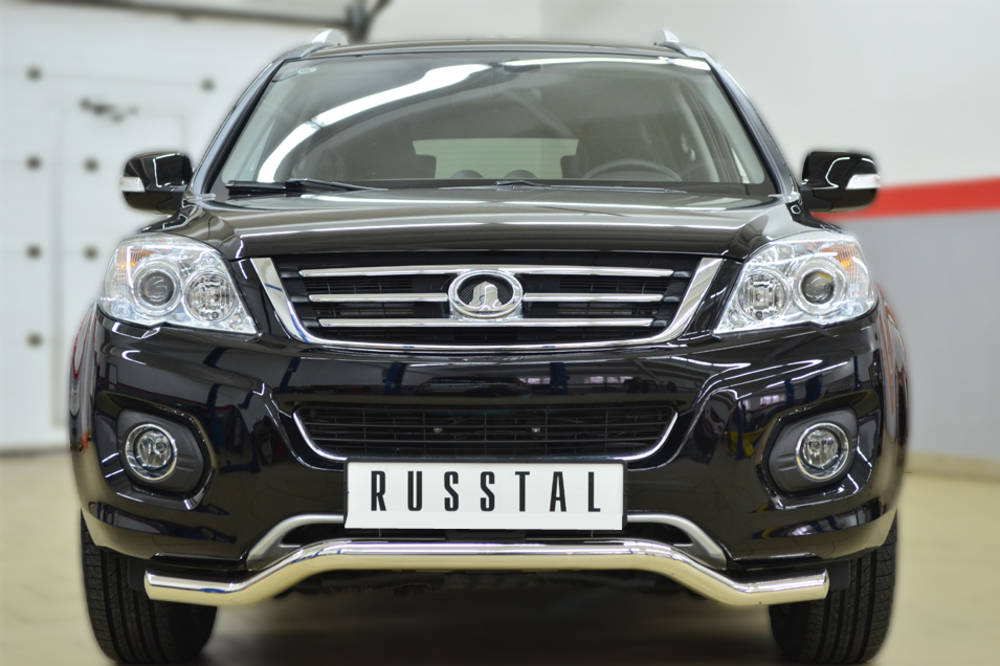 Great Wall Hover H3 2014-2016 Защита переднего бампера d63 (волна) (Турбированный)