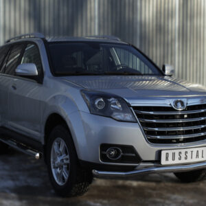 Great Wall Hover H3 2014-2016 Пороги труба d76 с накладкой (вариант 3)