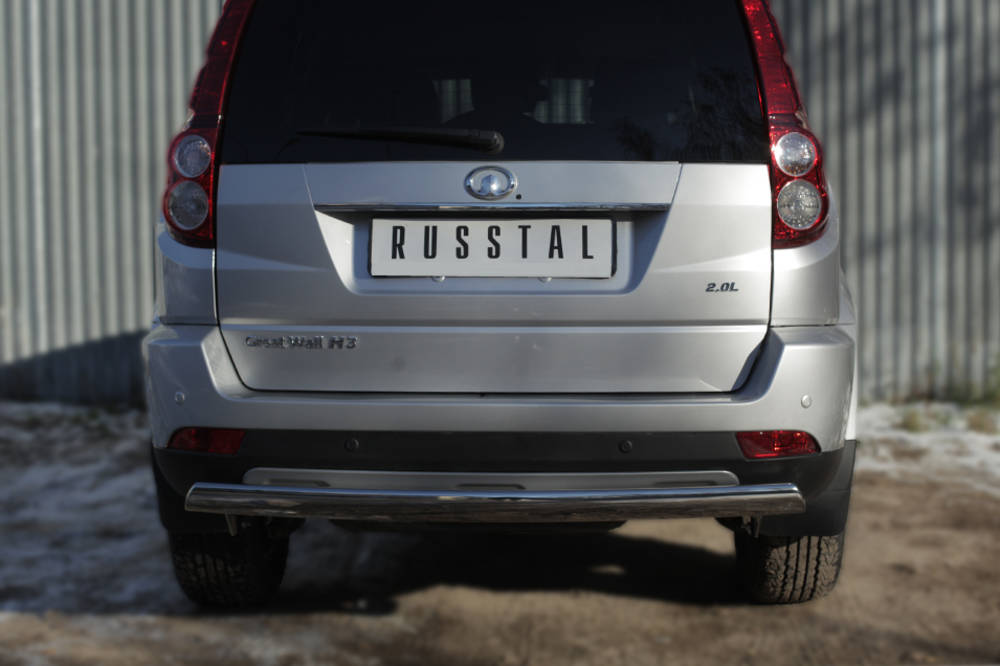 Защита заднего бампера d75х42 (дуга) GREAT WALL (HOVER H3 2014-н.в, H6 2012-2013)