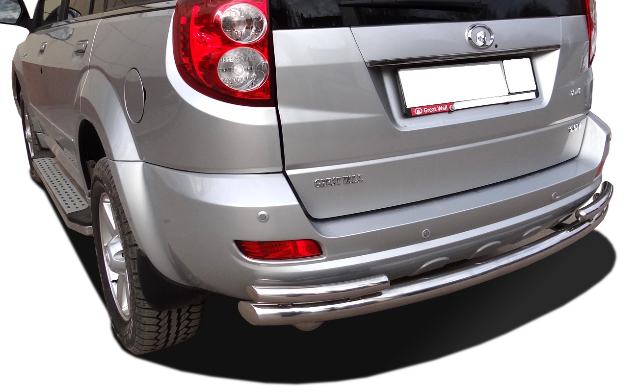 Защита заднего бампера двойная (2коротких) Great Wall Hover 5 2010
