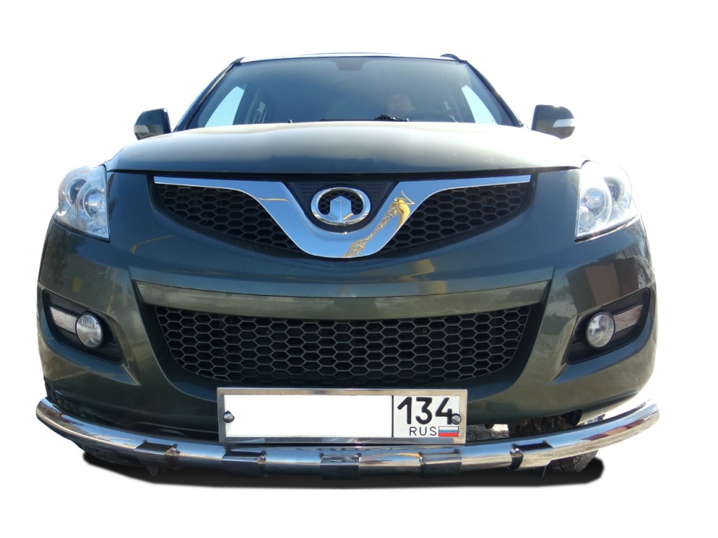 Защита переднего бампера радиус c зубьями Great Wall Hover 5 2010 — изображение 2