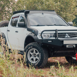 Бампер силовой передний STC Mitsubishi Pajero Sport 2008-2015/L200 2013-2015 с защитой фар