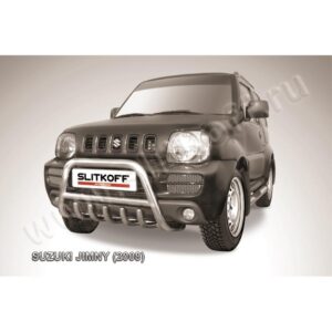 Кенгурятник d57 низкий c защитой картера Suzuki Jimny