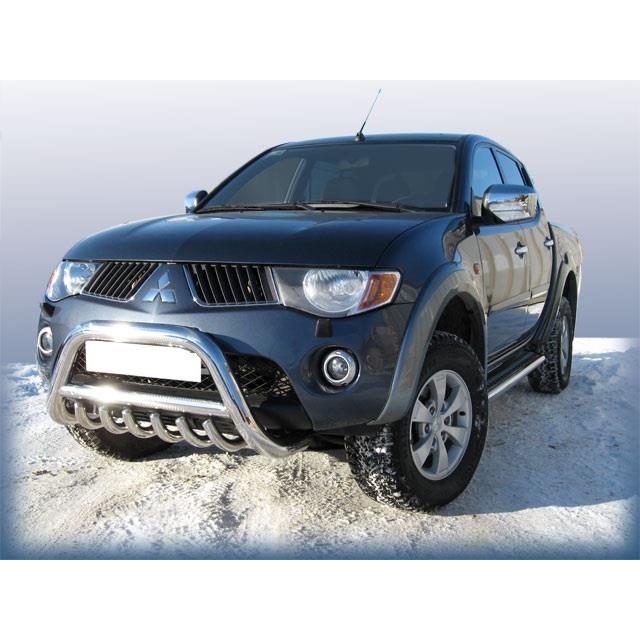 Кенгурятник d57 низкий с защитой картера Mitsubishi L-200 Triton