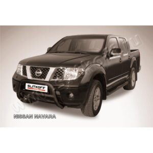 Кенгурятник d76 низкий черный Nissan Navara