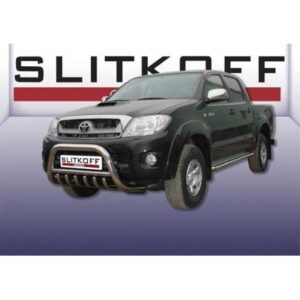 Кенгурятник d76 низкий с защитой картера Toyota Hilux 2011