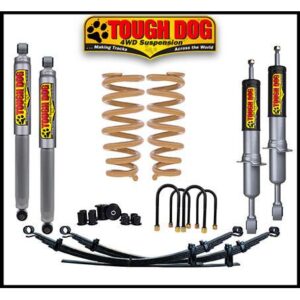 Комплект подвески Tough Dog Mitsubishi L200 2005-2015 амортизаторы Foam Cell масляные 9 ступеней регулировки нагрузка перед 110 кг зад 300+ кг лифт 25 мм