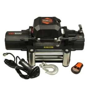 Лебедка автомобильная 4REVO TRX-9000 12V с узким барабаном (стальной трос)