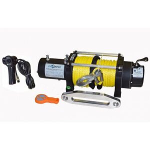 Лебедка автомобильная СТОКРАТ HD 12.5 WPSR, 12V, 6.8 л.с. с синтетическим тросом и радиопультом